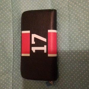 Givenchy wallet leather black red and white never used.